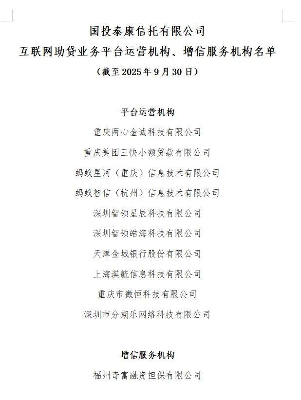 助贷“朋友圈”银行及消金密集披露，而22家信托公司仅7家交卷...